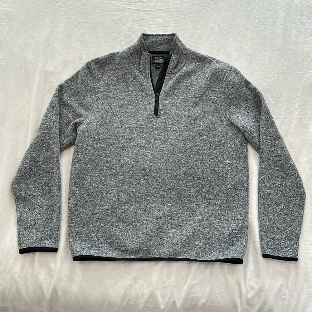 J. Crew authentic fleece quarter zip pullover. Size Large. Excellent used cond.